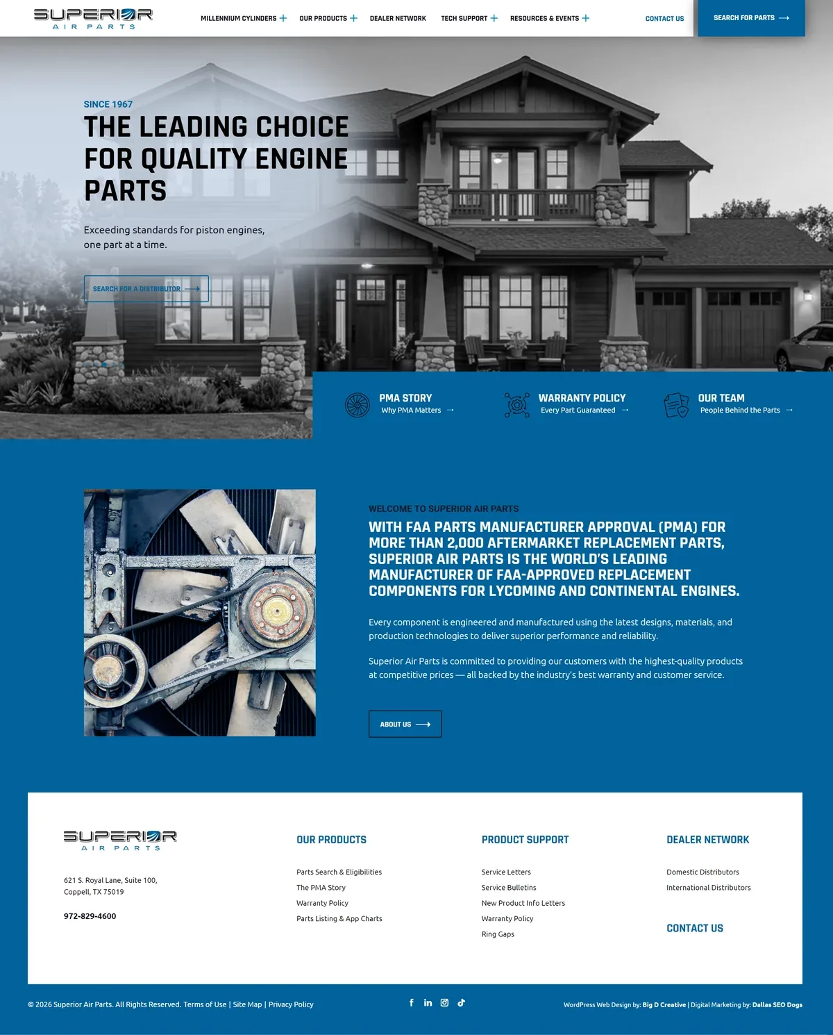 FAA-PMA Aircraft Engine Parts Manufacturer: Dealer Locator and a 60-Year History Timeline