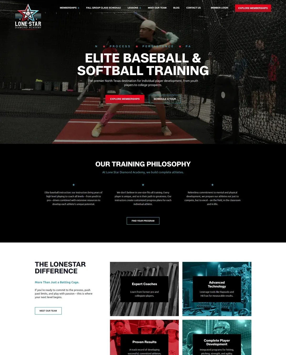 Baseball Academy Website: Plans, Coaches and a Weekly Schedule