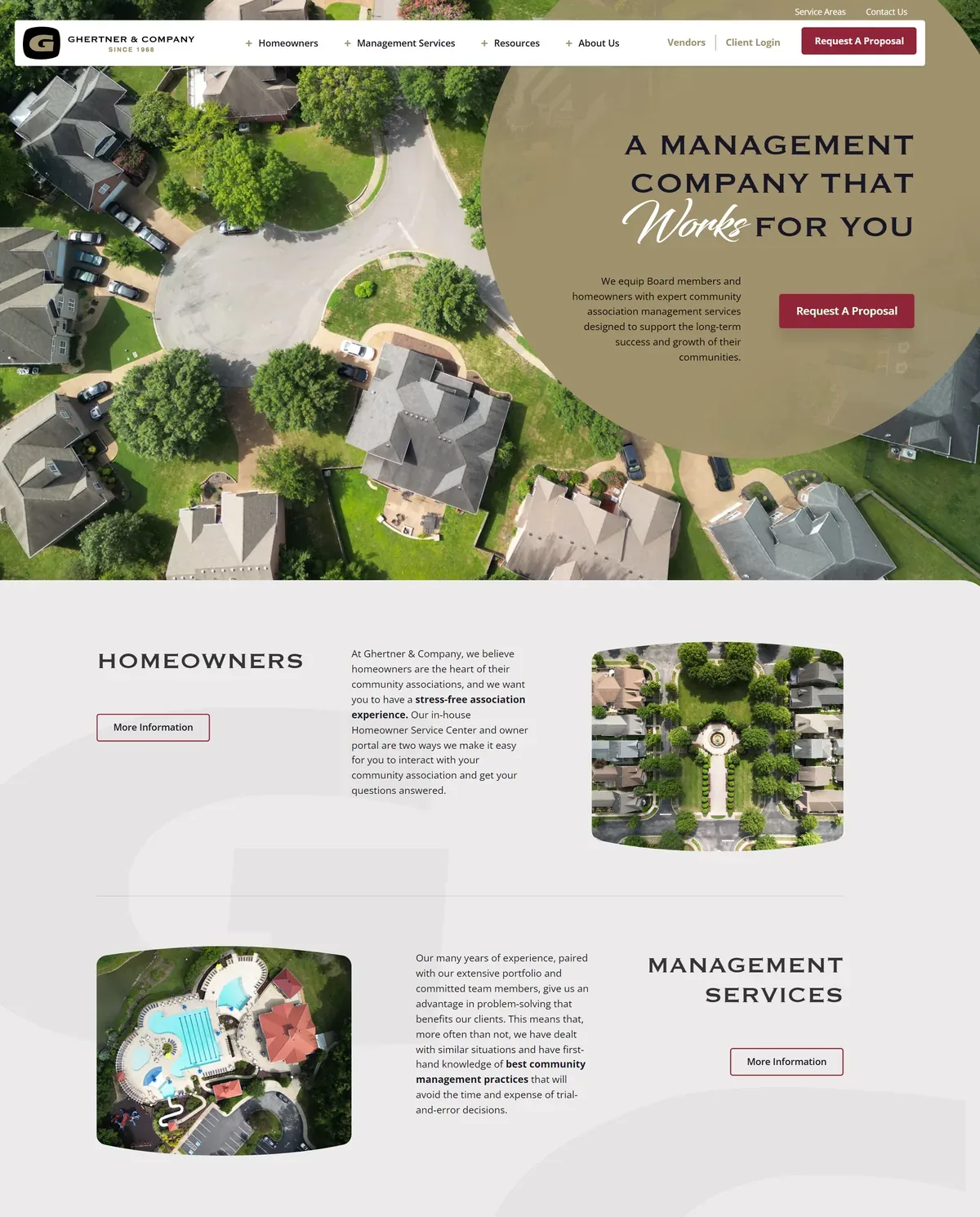 Community Association Management Website: 130-Person Staff Directory Sorted by Department