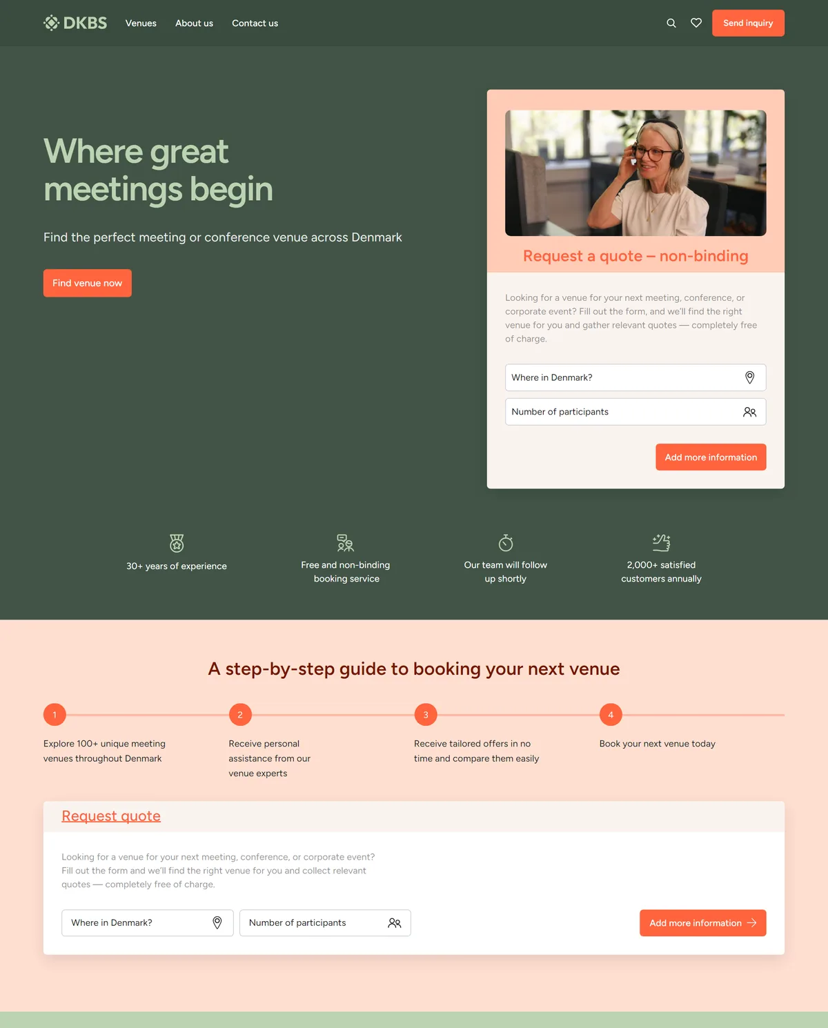Danish Conference Venues website home page