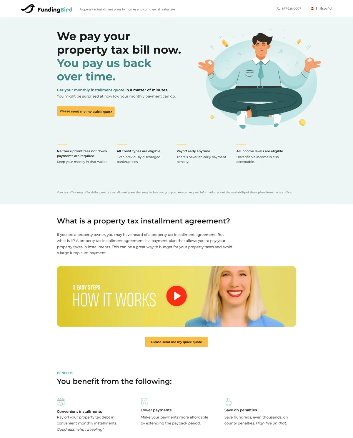 FundingBird website home page