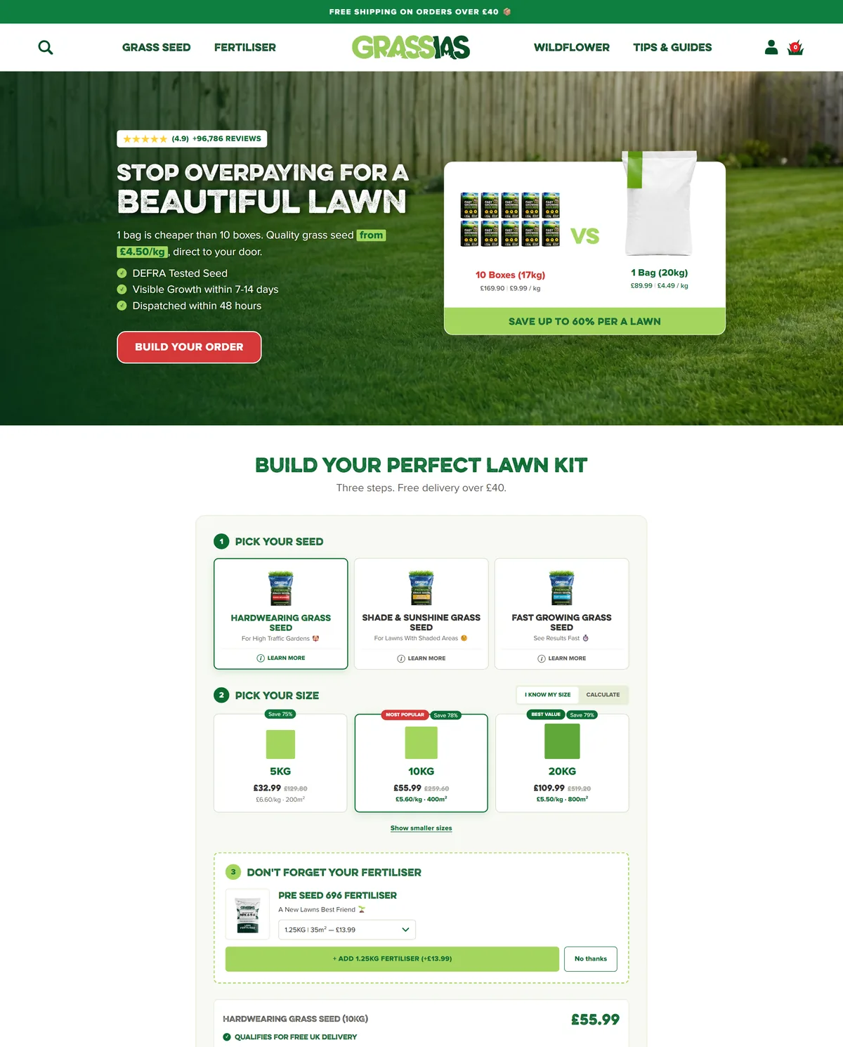 Grassias website home page