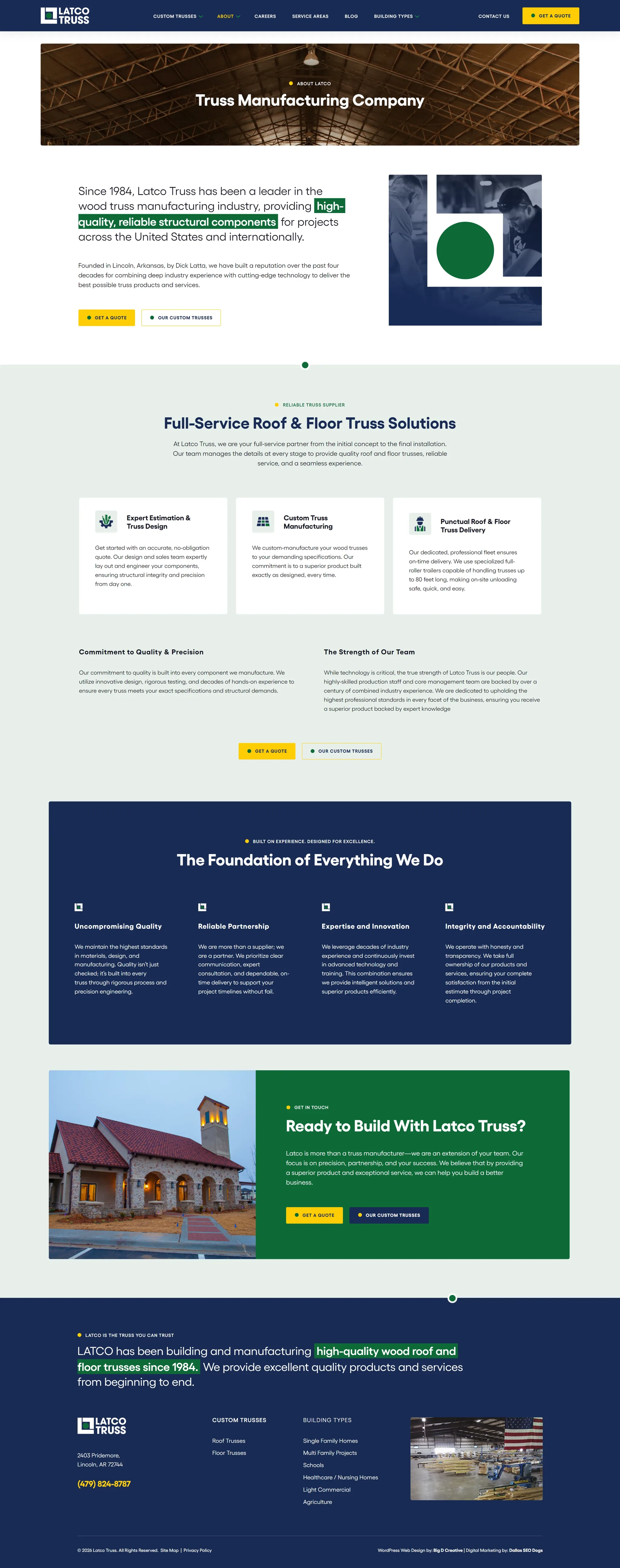Latco Truss website, About page