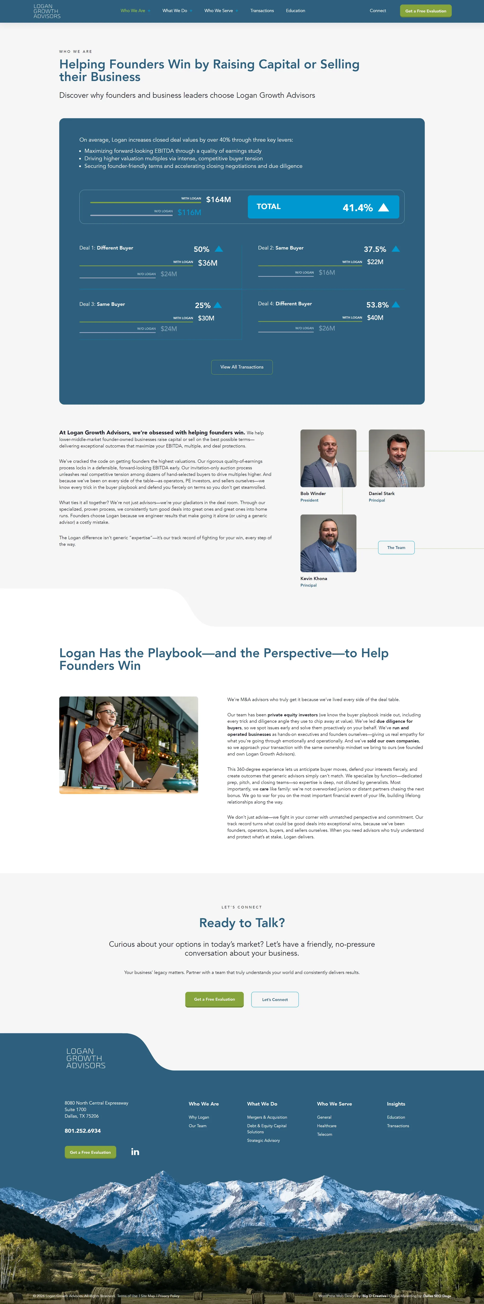 Logan Growth Advisors website, Why Logan page