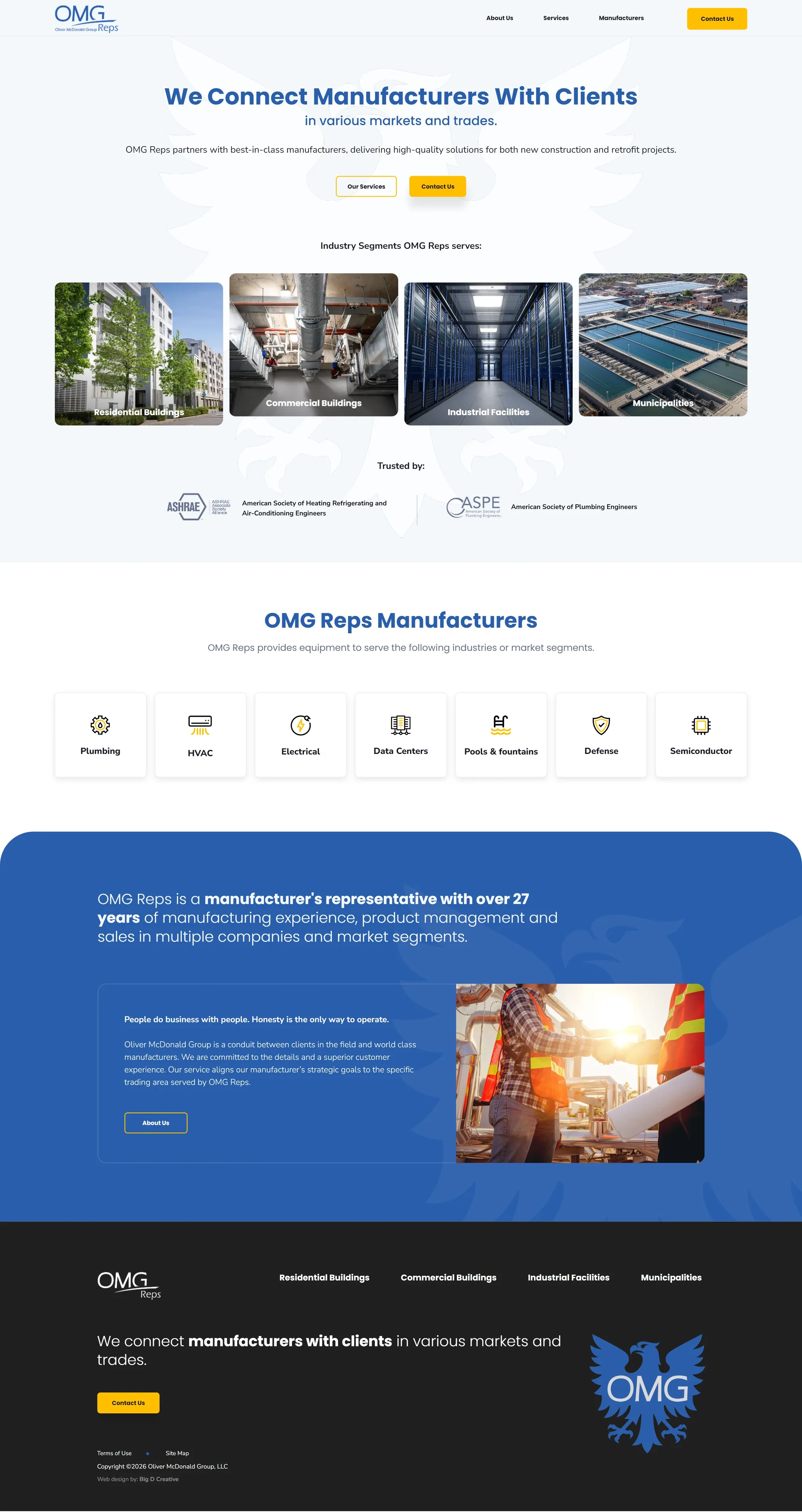 OMG Reps website, Home page