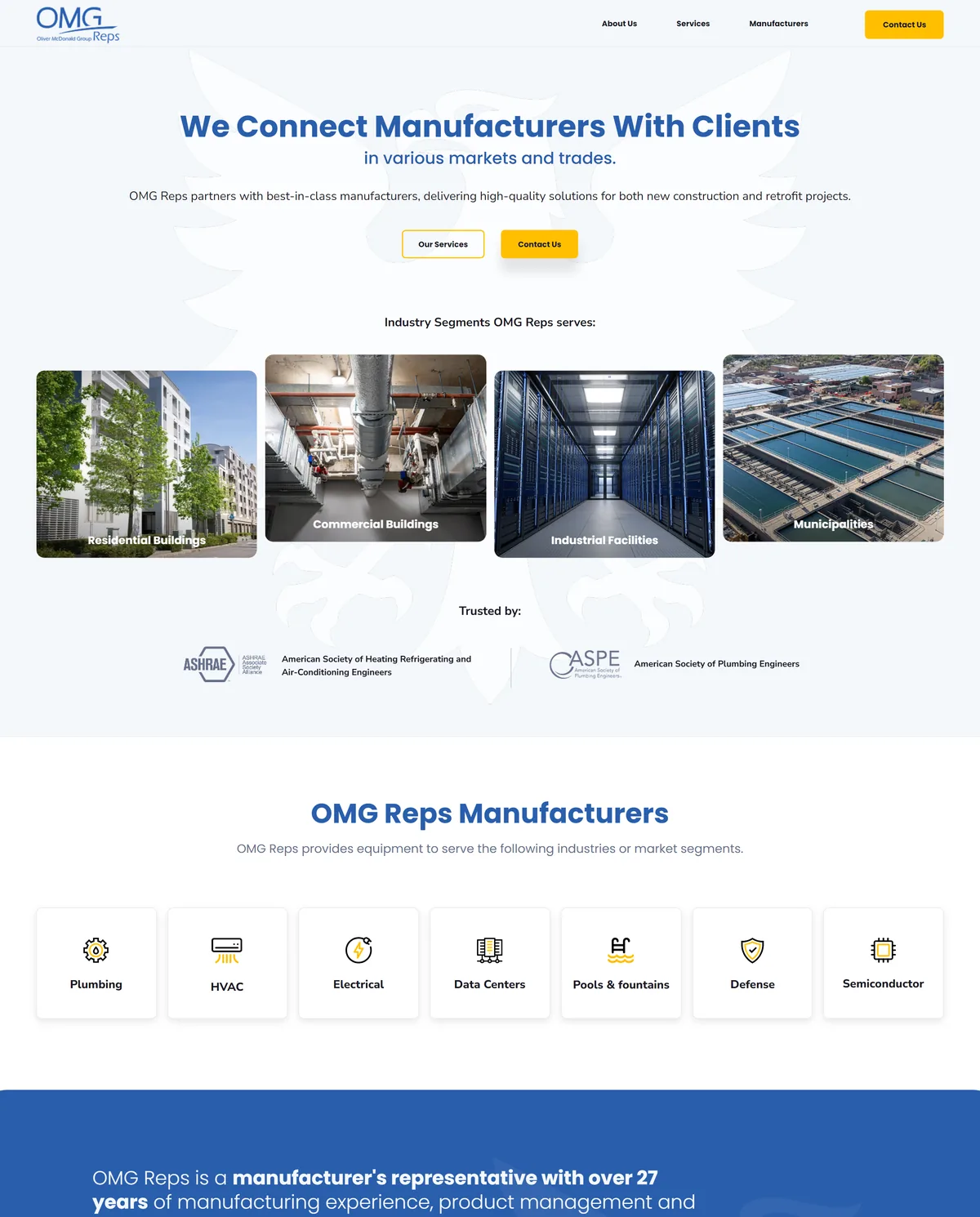 OMG Reps website home page