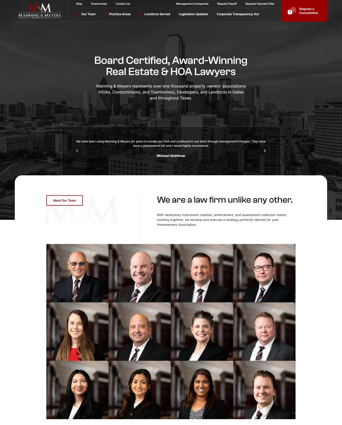 Real Estate and HOA Law Firm Website: Payoff Request, Payment Plan and Association Report Forms