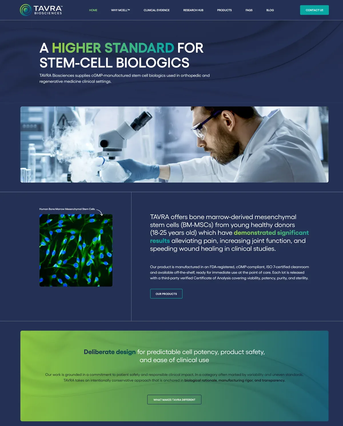 Regenerative Medicine and Stem Cell Company Website: 12 Clinical Studies in a Mobile-Responsive Layout