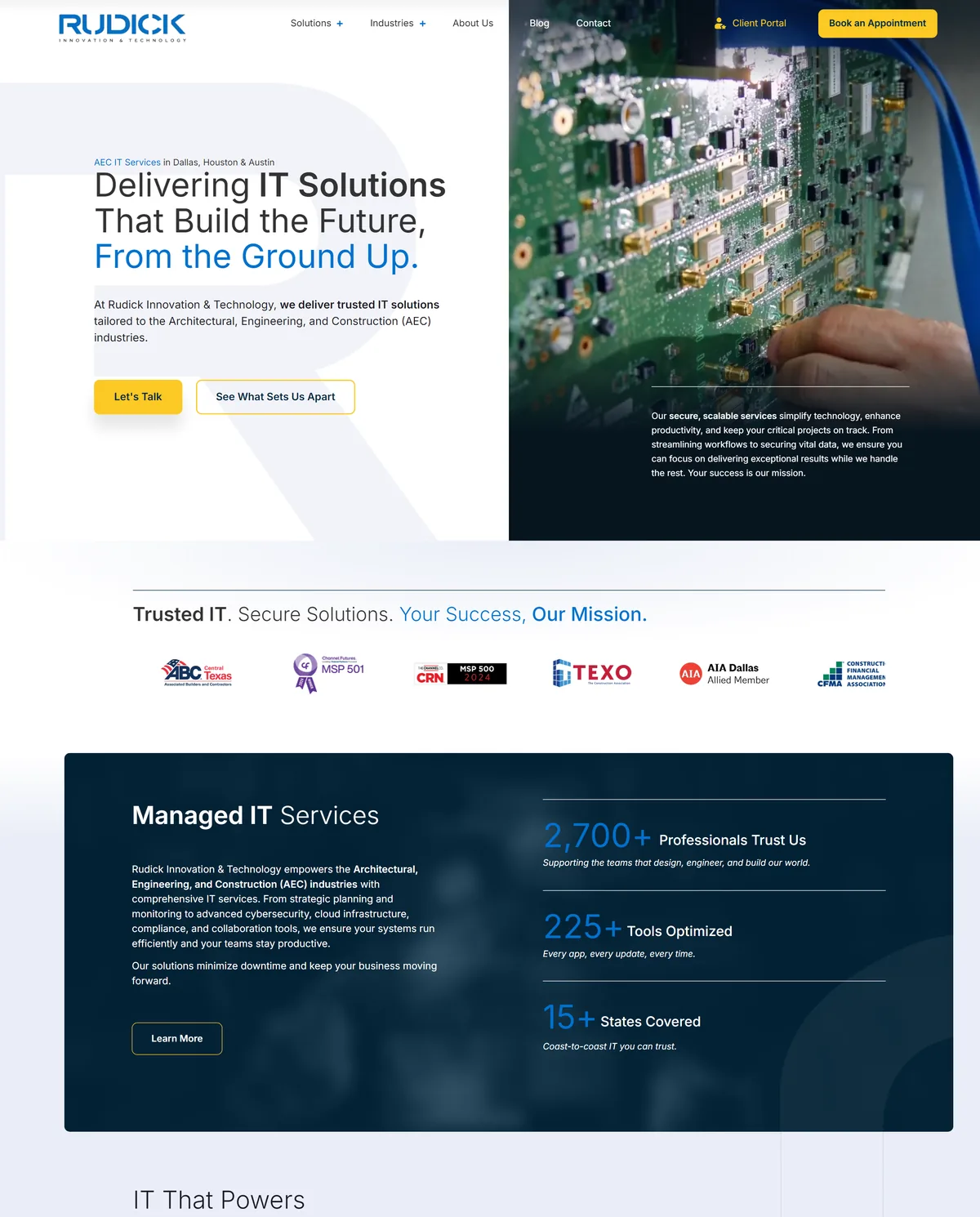 Rudick Innovation & Technology website home page