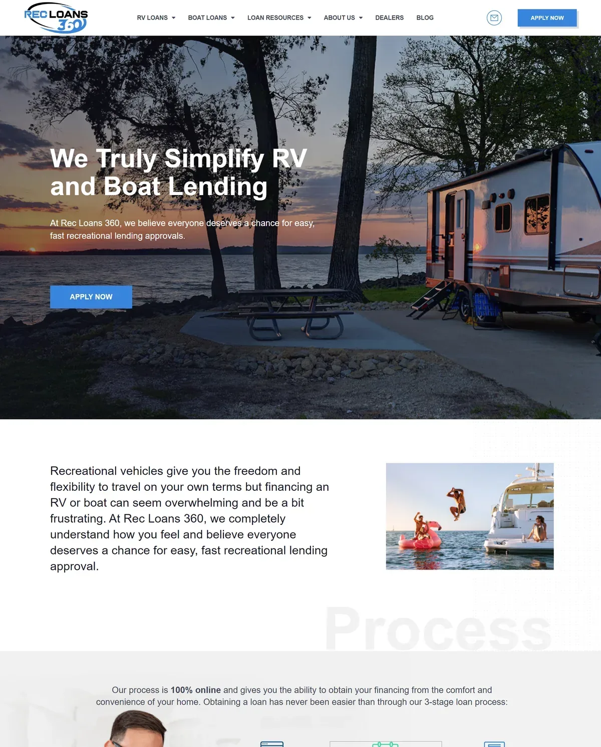 RV and Boat Loan Broker Website: Custom Loan Calculators