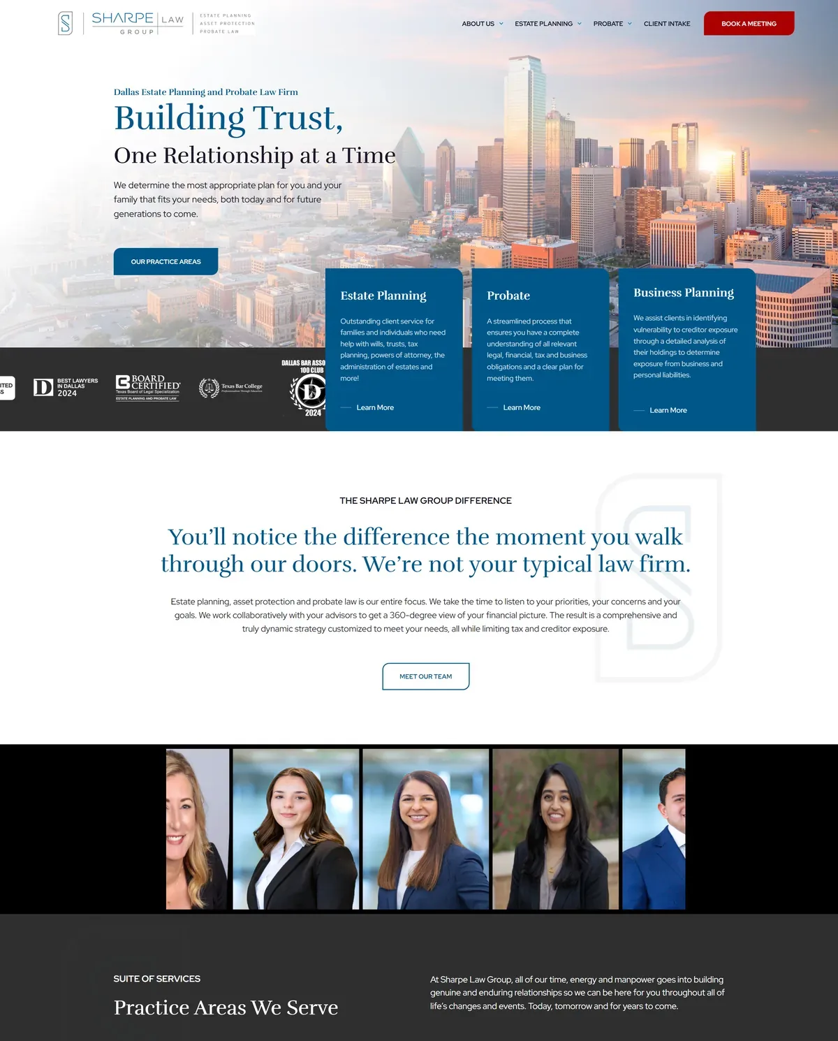 Sharpe Law Group website home page