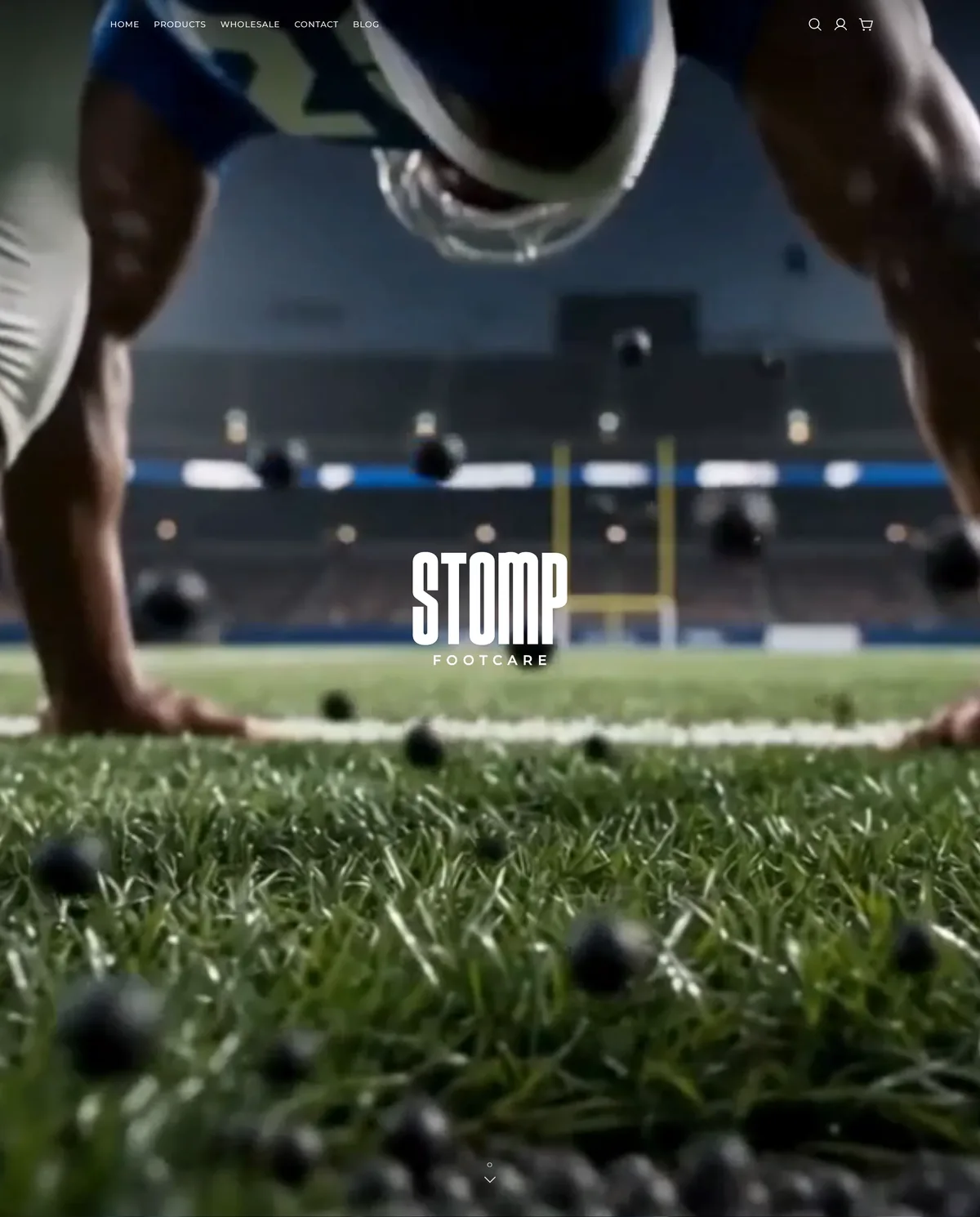 Stomp Footcare website home page