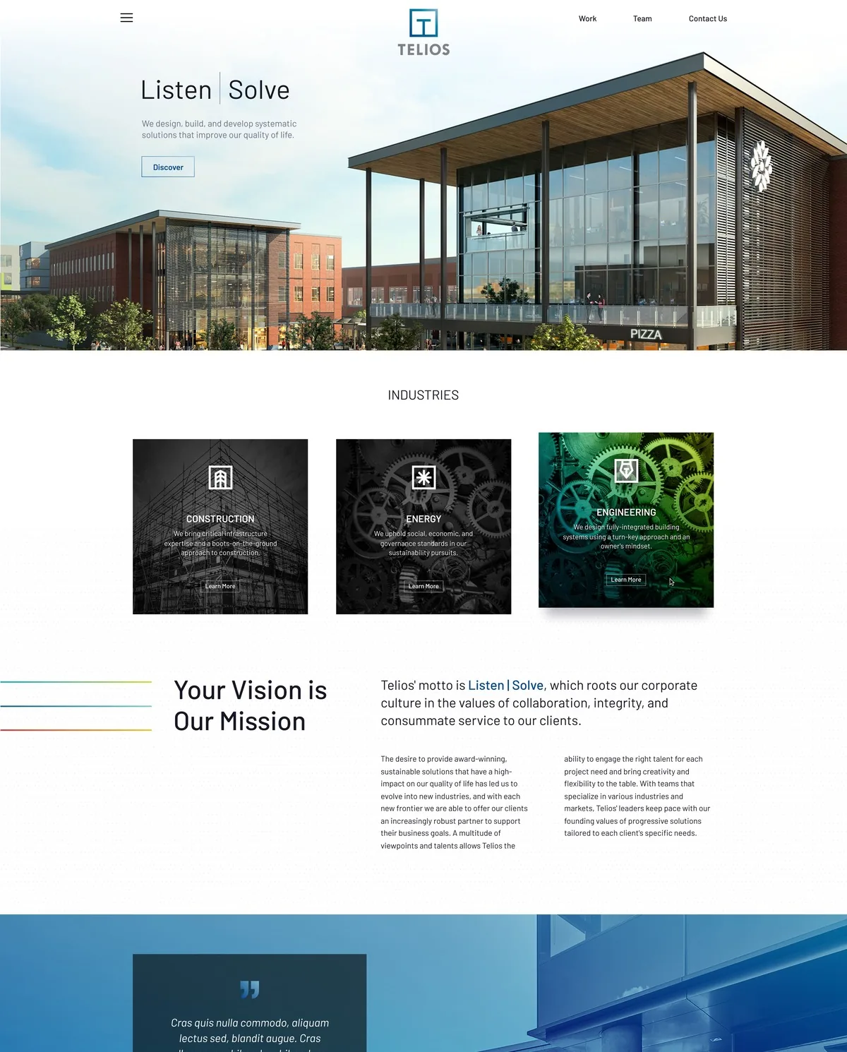 Telios website preview