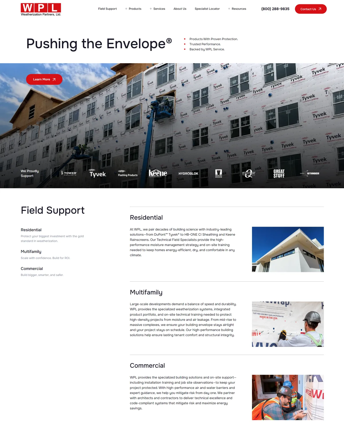 Weatherization Partners website home page